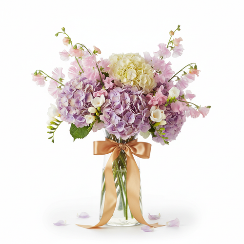 Hydrangea & Freesia Vase