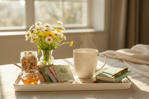 Mindful Morning Floral & Tea Gift Set